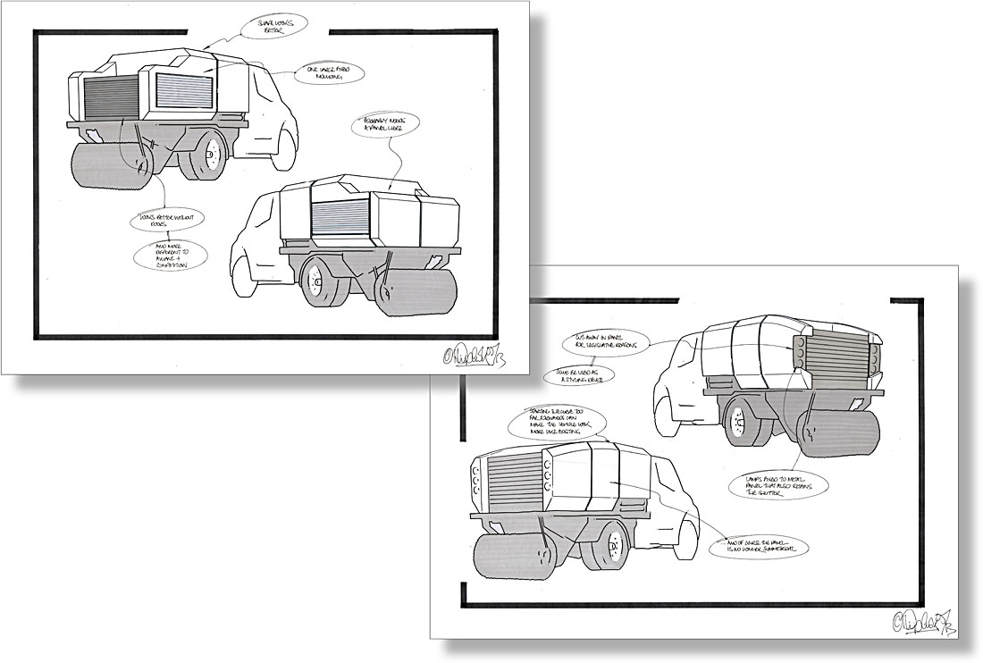 Johnston ES351 - Industrial Vehicle Design - Styling Sketches